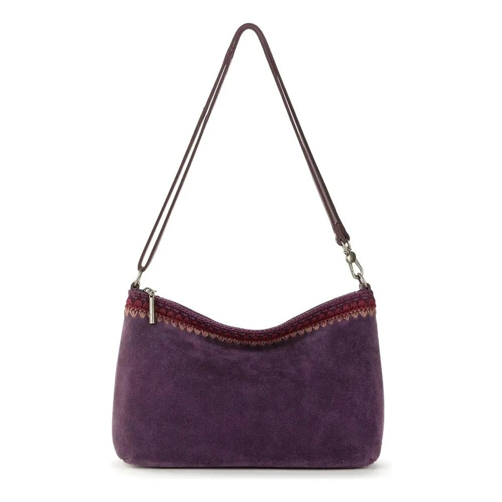 The Sak Lumi Concertivle Crossbody in Aubergine Suede